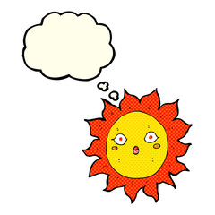 cartoon sun with thought bubble