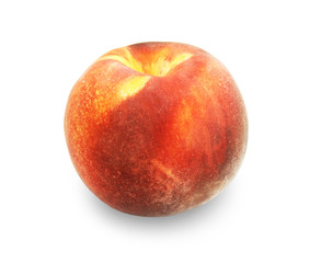 peach on white background