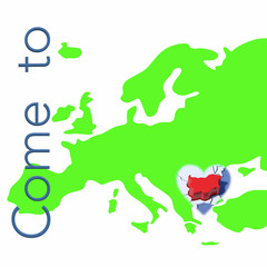 Come to Bulgaria con mappa Europa