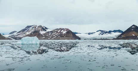 Deurstickers Island and iceberg © ksumano