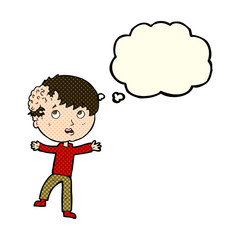 cartoon medical emergency with thought bubble