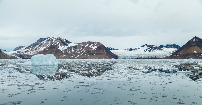 Island and iceberg