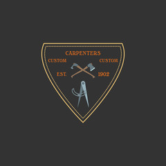 Logotype for construction and carpentry industries. 