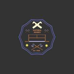 Logotype for construction and carpentry industries. 