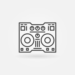 DJ controller linear icon