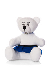 Плюшевый мишка на белом фоне