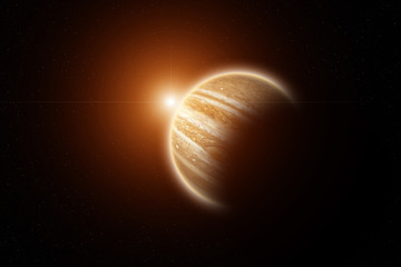 Rising Sun on Planet Jupiter - 91849648