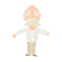 Fototapeta premium cartoon disappointed old man