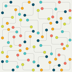 Stylized dot pattern. Abstract stylized molecular isolated vector background, wall paper.