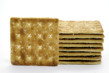 Sugar crackers isolated on the white background
