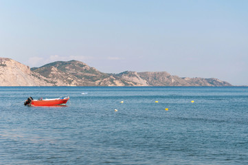 Fototapeta na wymiar View of Vasilikos Peninsula on Zakynthos Island