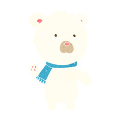 cartoon cute polar bear