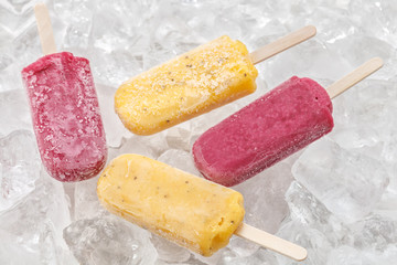 passion fruit red grapes popsicle yummy fresh summer fruit sweet dessert
