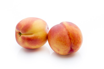 Peach on the white isolatd background.