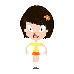 cartoon pretty woman