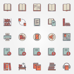 Library colorful icons