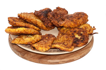 Zucchini meatballs served in the plate