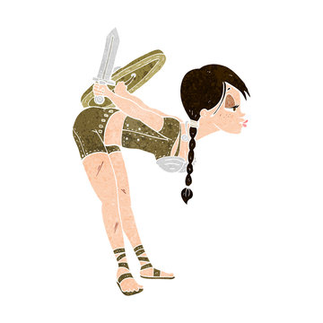 recommend clip art: cartoon viking girl bowing