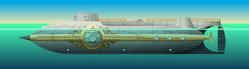 Nautilus submarine of Captain Nemo