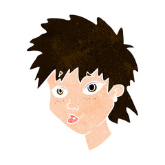 cartoon curious girl