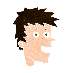 cartoon happy boy face