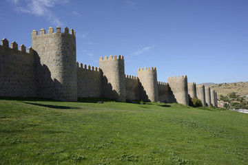 Fototapeta na wymiar Murallas de la ciudad de Ávila
