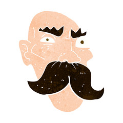 cartoon angry old man