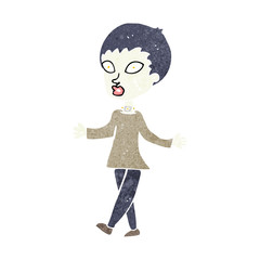 cartoon halloween zombie woman