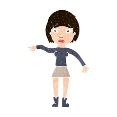 cartoon surprised woman