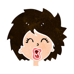 cartoon woman screaming