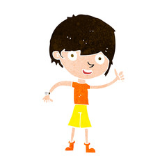 cartoon boy with positive attitude