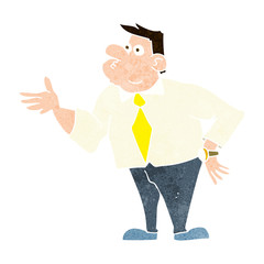 cartoon businessman asking question