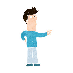 cartoon man pointing