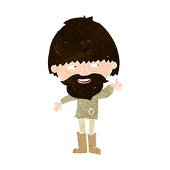 cartoon hippie man in wellington boots