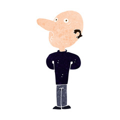 cartoon balding man
