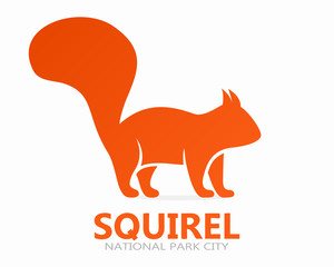 Vector squirrel logo or icon