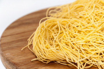 Homemade noodles for soup