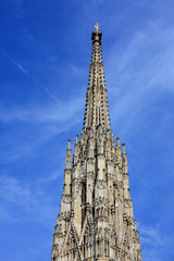 Fototapeta na wymiar Large cathedral, Stephansplatz, Vienna, Austria,