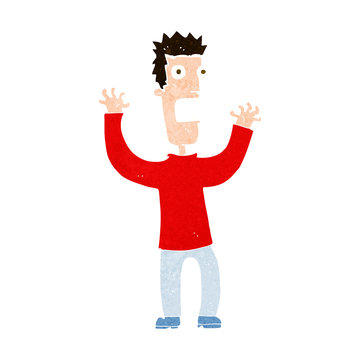 recommend clip art: cartoon terrified man