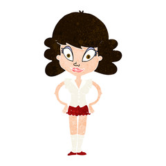 cartoon pretty woman