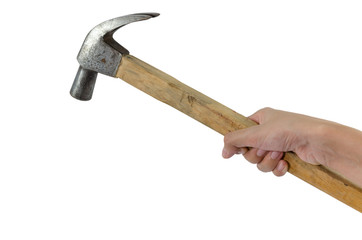 Hand with hammer
