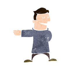 cartoon man gesturing direction