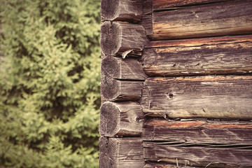 Wooden house wall