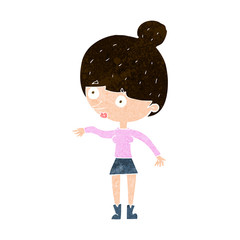 cartoon surprised woman