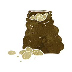 cartoon sack of potatoes
