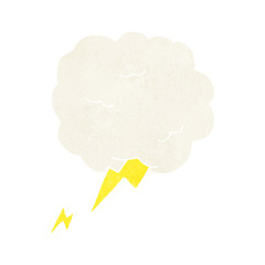 cartoon thundercloud symbol