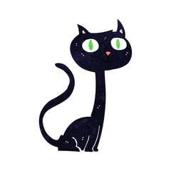 cartoon black cat