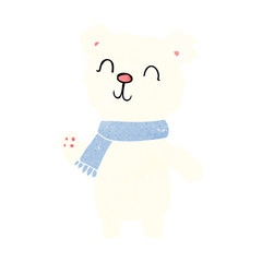 cartoon cute polar bear cub