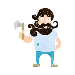 cartoon lumberjack with axe