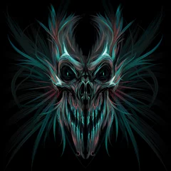 Tuinposter Dark skull © ddraw